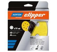 Norton Clipper P40 Sanding Disc 150mm (Pack of 10)