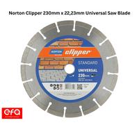 Norton Clipper Standard Universal Diamond Blade 230mm x 22.23mm Bore