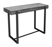 norton grey sintered stone top console table with black frame