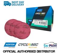 Norton Multi Air Cyclonic Fuschia Ceramic Sanding Discs 150mm 6" 50pk P500 -P600