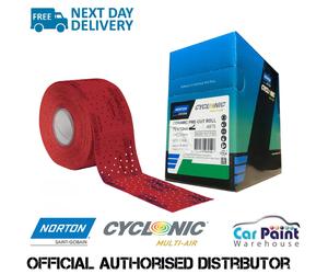 Norton Multi Air Cyclonic Red Ceramic Sanding Strips 12M Roll P180 - P240