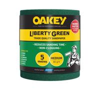 NORTON OAKEY LIBERTY GREEN Medium 80 G Sanding Roll 5Mtrs x 115mm