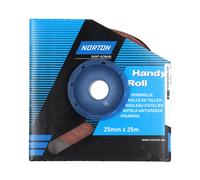 Norton R222 Cloth Handy Roll 25mm x 25000mm P100 Grit (Box of 1)