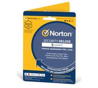 Norton Security Deluxe 2023 5 Devices 1 Year Antivirus Included PC/Mac/iOS/Android by Post