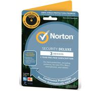 Norton Security Deluxe | 1-year subscription | 3 installations possible | Windows | Mac | Android | iOS