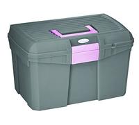 Norton Unisex Adult 700004 Tack Box - Grey/Pink, 40 x 27.5 x 24.5 cm