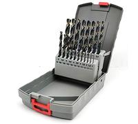 NORTOOLS Drill Bit Sets,19 PCS M2 Turbo HSS-G Metal Drill Bits with Triangle Shank,Self-Centering 135° Tip for Metal,Stainless Steel,Copper with Storage box (1.0-10mm) x0.5mm