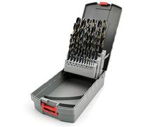 NORTOOLS Drill Bit Sets,25 PCS M2 Turbo HSS-G Metal Drill Bits with Triangle Shank,Self-Centering 135° Tip for Metal,Stainless Steel,Copper with Storage box (1.0-13mm) x0.5mm