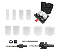 NORTOOLS Hole Saw Sets HSS M42 Bi-Metal Cutting Hole Saw Kit for Metal,Drilling PVC Board and Plastic Plate (White)
