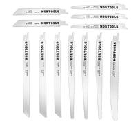 NORTOOLS Reciprocating Saw Blades set, 12 PCS Sabre Saw Blades HSS Cutter Wood Metal Saw Blade Set for Steel Demolition/Wood/Metal Cutting Adapted to Bosch DEWALT Makita(150mm/6"，230mm/9")