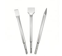NORTOOLS SDS-Plus Chisel Set,3pcs Chisel Drill Bit Set(250mm Point Chisels / 20x250mm Flat / 40x250mm Scraper) for Concrete, Tile, Brick, Cement, Stone and Masonry