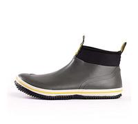 NORTY Rubber Waterproof 6 inch Ankle Rain Boot Shoes for Men - Runs 1-2 Sizes Big, Grey, 6 UK