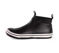 NORTY Size 6-Inch Rubber Ankle Rain Boots for Men - Waterproof Deck Shoes for Work and Recreation- All-Weather Outdoor Footwear - Runs 1-2 Sizes Large, Black, 7 UK
