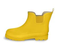 NORTY - Womens Ankle Rain Boots - Ladies Waterproof Winter Spring Garden Boot, Matte Yellow, 5 UK