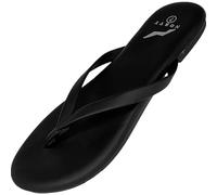 NORTY - Womens Memory Foam Footbed Sandals - Beach, Pool, Shower - Runs 1 Size Small, Black 3, 2 UK