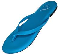 NORTY - Womens Memory Foam Footbed Sandals - Beach, Pool, Shower - Runs 1 Size Small, Blue, 2 UK