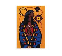 Norval Morrisseau Naive Art Painting Poster The Virgin Mary Wall Decor Modern Home Artworks 12x18inch(30x45cm)