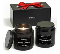 NORVENCE Candles Gifts for Men, Scented Candle Gift Set, Premium Soy Candles for Men, Relaxing Candle Gifts for Birthday & Christmas (Black, 200G)