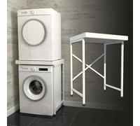 Norvic® Appliance Stand | Universal Stacking Kit with Anti-tip Plinth for Washing Machine, Tumble Dryer, Dishwasher - Space Saving Pedestal for Bathrooms, Laundry, Utility & Kitchens (White)