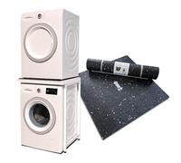 Norvic® Handy Stand - Freestanding Worktop & Washing Machine Stand +1 Anti-Vibration Mat (600×600×8mm) | Multi-Purpose Appliance Stacking Kit for Utility Room, Garage, or Kitchen - 500KG Steel Frame