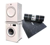 Norvic® Handy Stand - Freestanding Worktop & Washing Machine Stand +2 Anti-Vibration Mats (600×600×8mm) | Multi-Purpose Appliance Stacking Kit for Utility Room, Garage, or Kitchen - 500KG Steel Frame