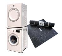 Norvic Handy Stand - Freestanding Worktop & Washing Machine Stand - For Utility Room, Garage, Or Kitchen - White + 1 Mat Bundle