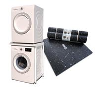 Norvic Handy Stand - Freestanding Worktop & Washing Machine Stand - For Utility Room, Garage, Or Kitchen - White + 2 Mat Bundle