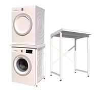 Norvic® Handy Stand - Freestanding Worktop & Washing Machine Stand | Multi-Purpose Appliance Stacking Kit & Laundry Pedestal for Garage, Utility Room, or Kitchen - 500KG Steel Frame
