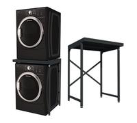 Norvic® Handy Stand - Freestanding Worktop & Washing Machine Stand | Multi-Purpose Appliance Stacking Kit & Laundry Pedestal for Garage, Utility Room, or Kitchen - 500KG Steel Frame