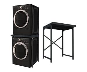 Norvic® Handy Stand - Freestanding Worktop & Washing Machine Stand | Multi-Purpose Appliance Stacking Kit & Laundry Pedestal for Garage, Utility Room, or Kitchen - 500KG Steel Frame