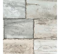 Norwall CK36613 Wine Crates Bolt Wallpaper, Shades of Beige and Taupe