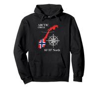 Norway Arctic Circle - Polar North Norge Norwegian Flag Pullover Hoodie