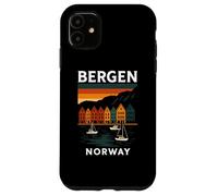Norway Bergen Bryggen Norwegian Architecture Oslo Retro Case for iPhone 11