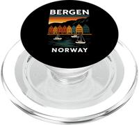 Norway Bergen Bryggen Norwegian Architecture Oslo Retro PopSockets PopGrip for MagSafe
