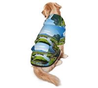 Norway Fjord Nature Cape Dog Hoodie for Medium Large Dogs, Warm Soft Pet Sweatshirt, Easy to Wear Jumper Clothes