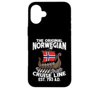 Norway Flag Boat Original Norwegian Cruise Line Case for iPhone 16 Plus