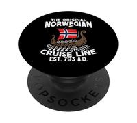 Norway Flag Boat Original Norwegian Cruise Line PopSockets Adhesive PopGrip