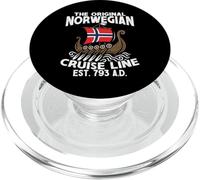 Norway Flag Boat Original Norwegian Cruise Line PopSockets PopGrip for MagSafe