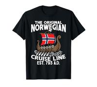 Norway Flag Boat Original Norwegian Cruise Line T-Shirt