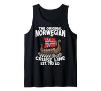 Norway Flag Boat Original Norwegian Cruise Line Tank Top