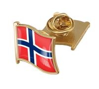Norway Flag Brooch Enamel Lapel Pin Brooch - Norway National Emblem Lapel Badge Armband,classic Butterfly Button Lapel Pin Brooch National Badges,A,One size