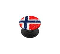 Norway Flag Disressed Pride Design PopSockets Adhesive PopGrip