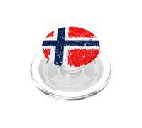 Norway Flag Disressed Pride Design PopSockets PopGrip for MagSafe