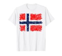 Norway Flag Disressed Pride Design T-Shirt