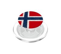 Norway Flag Distressed Norwegian Nordic Cross PopSockets PopGrip for MagSafe
