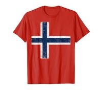 Norway Flag Distressed Norwegian Nordic Cross T-Shirt