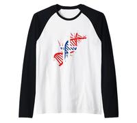 Norway Flag DNA Molecule Norwegian Pride Norwegian Roots Raglan Baseball Tee