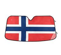 Norway Flag Flag Auto Car Front Window Sunshade Windshield Foldable Vehicle Blocker Visor L