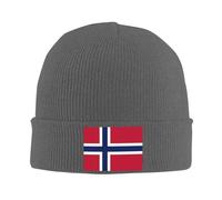 Norway Flag Knitted Hat Norway Knit Caps Beanie Norwegian Skull Hat for Men Women, Deep Heather, One size