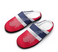 Norway Flag Map Breathable Slippers Women Slip On Winter Warm House Slippers Shoes Bedroom 9-10(40-41)